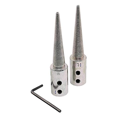 1/2" Tapered Spindle Adapter Threaded for Buffing Polishing Wheel for Bench Grinder Left and Right - 1 Pair