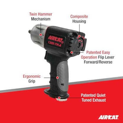AIRCAT 1300-TH-A 3/8", Composite Impact Wrench