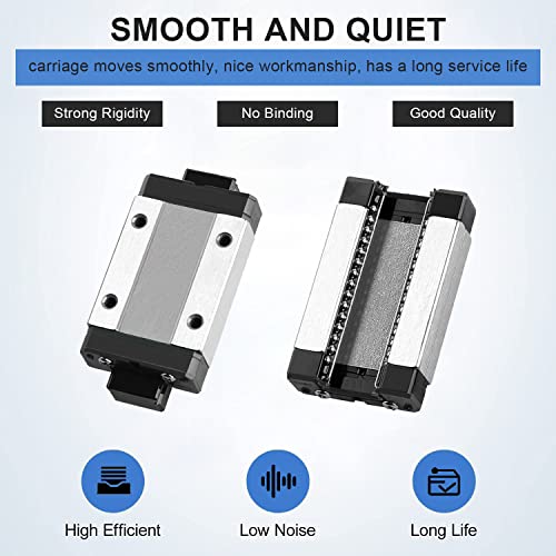 MGN9 350mm Linear Rail Guide Miniature Linear Slide Guide Rail with MGN9H Bearing Block for DIY 3D Printing (MGN9H-350mm 1pcs) - color: MGN9H Black, size: 350mm