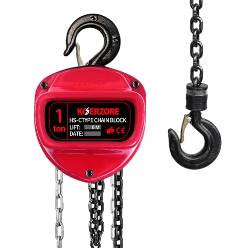 1 Ton Hand Chain Hoist for Engine Lift, Warehouses, Automotive - size: 1Ton 20FT