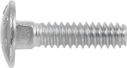 Hillman 240048 Carriage Bolt, 1/4 x 4-Inch, Steel, Zinc-Plated, Silver, 100-Pack