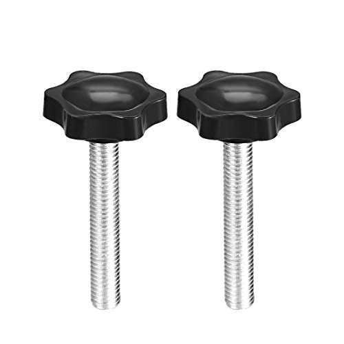 uxcell Clamping Handle Screw Knobs Handle Star Knob M8 x 50mm Male Thread 2pcs - size: M8x50mm