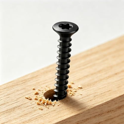 Wensilon #4 * 3/4" Black Deck Screws 1138pcs 2 lbs 3x19mm - color: Black, size: #4*3/4"