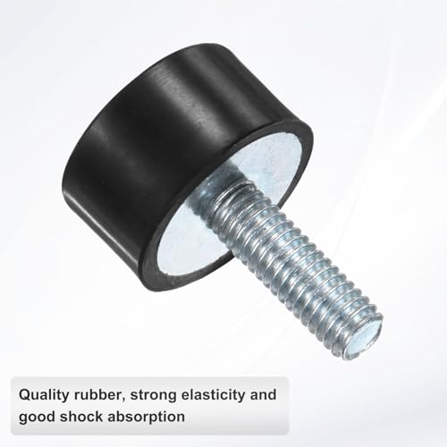 M METERXITY 4Pcs Rubber Mounts D20mmxH10mm Cylindrical M6x18mm Studs - size: M6 x 18mm, 20mm x 10mm