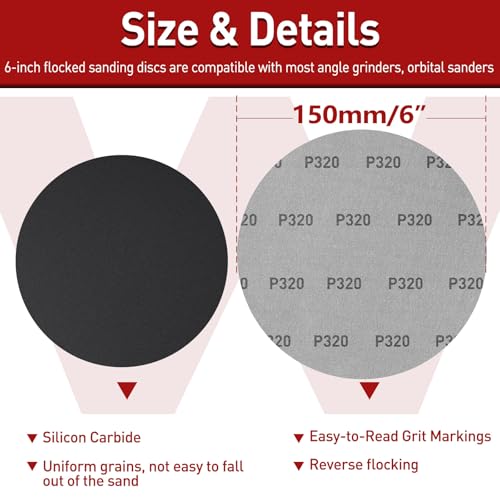 3000 Grit 6 Inch Wet Dry Sanding Discs,50Pcs Hook & Loop Sandpaper - style: 3000 Grit