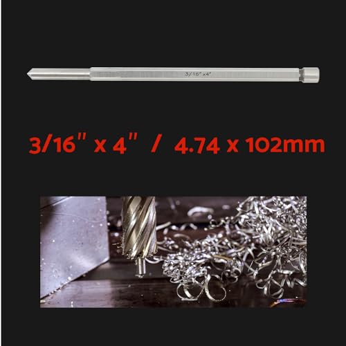 S&F STEAD & FAST Pilot Pin 3/16" x 4", 2-Pc for Annular Cutter - size: 3/16" x 4"