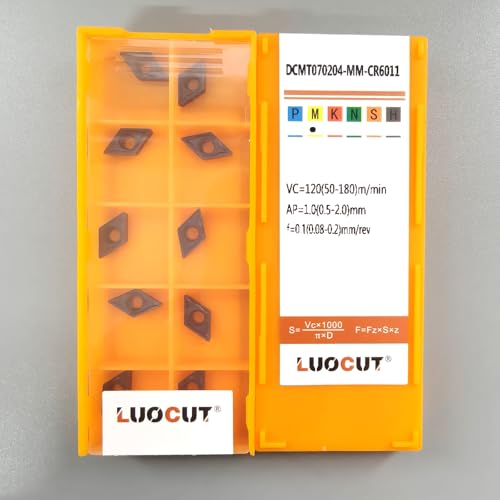 20PCS DCMT21.51 DCMT070204 Lathe Turning Inserts for Stainless SteelCR6011 - size: 1-20P-DCMT070204-MM-CR6011