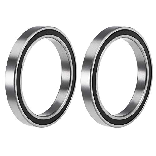uxcell 6812-2RS Deep Groove Ball Bearings Z2 60mm x 78mm x 10mm Double Sealed Chrome Steel 2pcs - size: 60x78x10mm