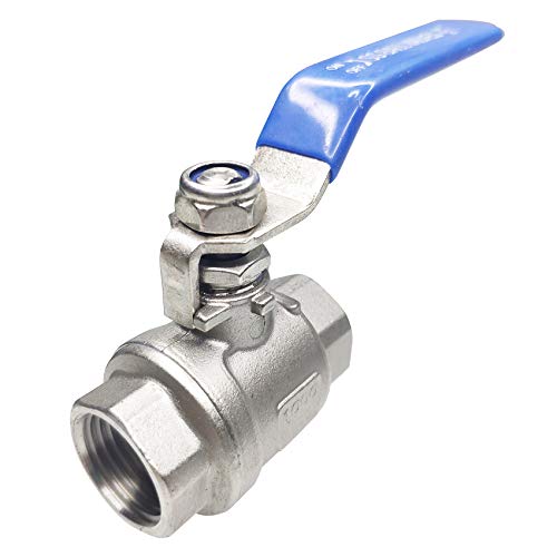 1/2" NPT Female Ball Valve 316 Stainless Steel Full Port Ball Valve WOG1000 US Stock - size: 1/2 inch
