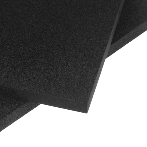 uxcell 6pcs Rubber Padding Sheets 1/4 Inch Thick x 4 Inch Long Square Neoprene Foam Sheet Non-Slip Anti Vibration Pads, Anti-Skid Noise - size: 1/4" Thick, 4" Length