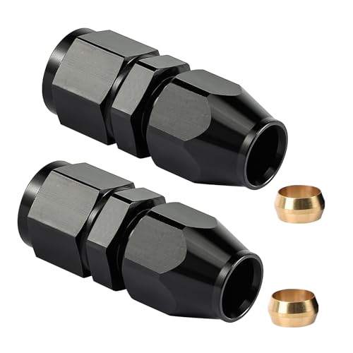 EVIL ENERGY 8 AN Female to 1/2 Compression Hardline Fitting, 2 PCS - size: 8AN to 1/2