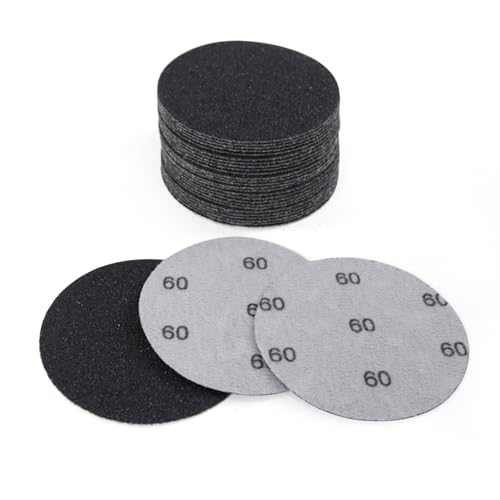 MAXMAN 3" Sanding Discs, 60 Grit Hook & Loop Sandpaper, Silicon Carbide - style: 60 Grit