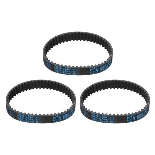 uxcell 3pcs HTD-5M Rubber Timing Belt 51 Teeth, 255mm Pitch Length x 15mm Width x 3.6mm Height, Closed Loop Pulley Timing Belt - size: 255mm