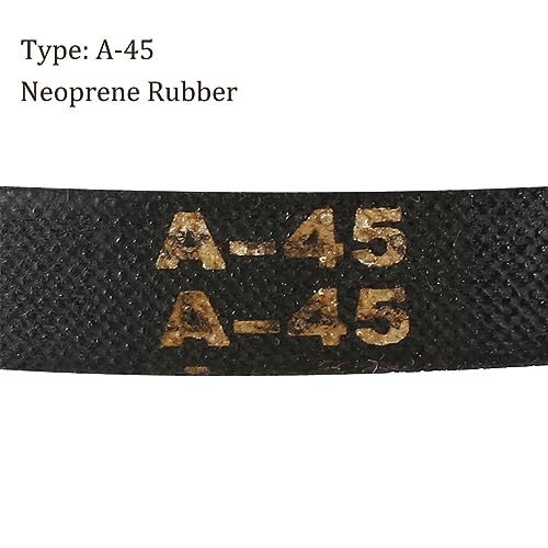 A-45 Drive V-Belt - [45-inch Inside Circumference] A-Section Rubber Drive Belt Wrapped for Transmission Use - size: A-45