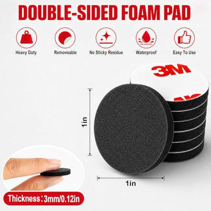 P7yaumy Double Sided Tape Heavy Duty, 1in×1in 48pcs Pre-Cut Foam Tape - size: 1in×1in×48pcs