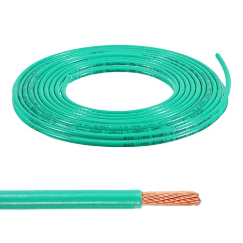MECCANIXITY THHN Stranded Wire 25 Feet 10AWG Gauge Insulation Building Wire - UL Listed Copper Cable - PVC 600V Electrical Wire for Residential,Commercial,Industrial,Grounding - Green - color: Green, size: 25 Feet x 10 AWG
