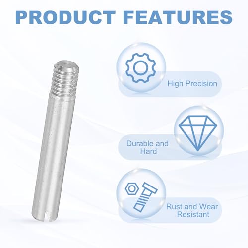 PATIKIL M4 x 25mm Slotted Cylindrical Pin, 15 Pcs 304 Stainless Steel Dowel External Thread Slotted Pin Screw for Home Furniture Cabinet Improvement, Silver Tone - size: M4 x 25mm