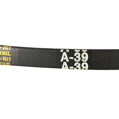 uxcell A39 Drive V-Belts 39" Inner Length 13mm Width 8mm Thick JIS Standard A-Section Rubber Drive Industrial Transmission Belt - size: 39"