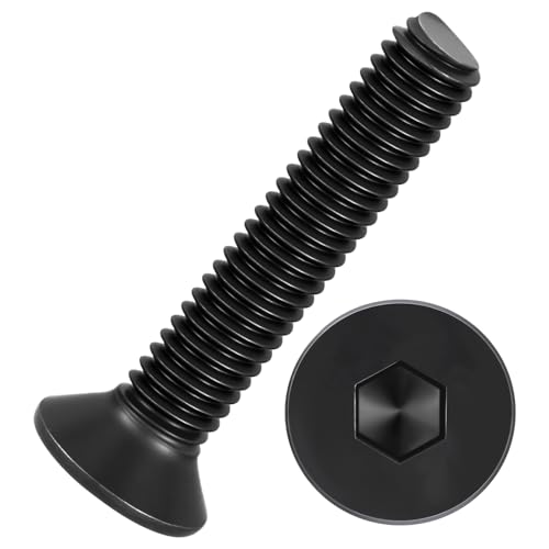 50Pcs[M3-0.5x16] Flat Head Socket Cap Screw Countersunk Bolt - size: M3-0.5x16mm