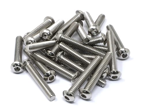 iexcell 25 Pcs 1/4-20 x 1-5/8" Stainless Steel 304 Hex Socket Button Head Cap Screws Bolts Kit - size: 1/4-20 x 1-5/8"
