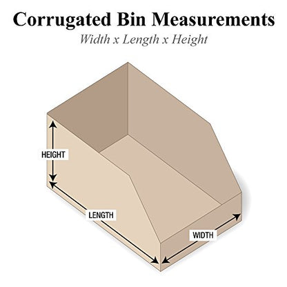 Partners Brand PBINW102042 Warehouse Rack Bins, 10" x 42" x 20", Kraft (Pack of 10) - size: 10" x 42" x 20"
