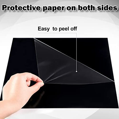 Outus 2 Pcs 12 x 12 Inch Black Acrylic Sheet 1/16 Inch Thick - color: Black
