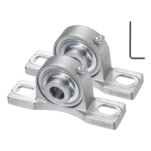 uxcell 2 Pcs SUCP202-10 Pillow Block Bearings 5/8 inch Bore Self Alignment, Stainless Steel Base Mounted Chrome Steel Bearings - size: SUCP202-10