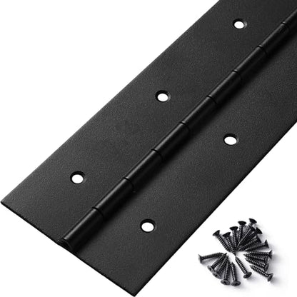 Heavy Duty Piano Hinge 24 Inch x 3 Inch Width, True 0.060'' Thick Stainless Steel Black Piano Hinge for Heavy Duty Cabinet, Door, Toolbox, Wooden Box, Metal Plate, Furniture, Industrial Project - size: 24 Inch