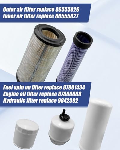 Maintenance Filter Kit Fit for New Holland LS180 Skid Steer Replace 9842392