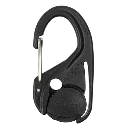 Nite Ize CamJam Cord Tightener - Adjustable Rope System for Camping & Hiking Gear - Carabiner Clip & Cam-Locking Mechanism - Rotatable Cam Design - Lightweight & Durable - Cord Tightener 4-Pack