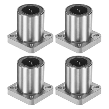 PATIKIL LMK20UU Linear Ball Bearings 20mm Bore Dia 32mm OD 42mm Long 5.5mm Hole, 4Pcs Round Flange Linear Motion Bushing Double Side Rubber Sealed Rod Liner Shaft for Machine 3D Printer - size: 20mm