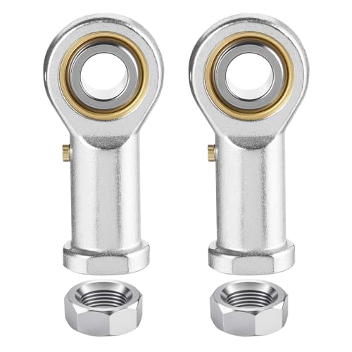 2Pcs PHSB7 Rod End Bearing 7/16 Inch Bore Pre-Lubricated 7/16-20 Female Thread Left Hand Heim Joint with Jam Nuts - size: 7/16, style: Left Hand