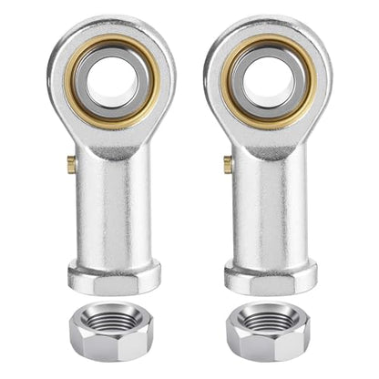 2Pcs PHSB7 Rod End Bearing 7/16 Inch Bore Pre-Lubricated 7/16-20 Female Thread Left Hand Heim Joint with Jam Nuts - size: 7/16, style: Left Hand