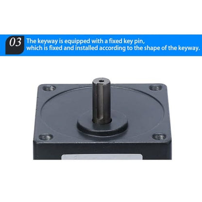 Speed Electric Gear Motor, 110V 40W 15K High Torque Single-Phase Electric Variable Speed Adjustable Controller Governor Geared Motor 90 RPM/min with Speed Controller Reduction Ratio: 1:15
