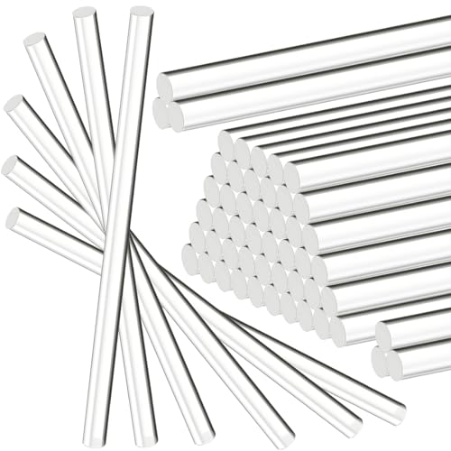 Zopeal 30 Pcs 12" Clear Acrylic Dowel Rod for Craft,0.31'' /8mm Diameter - size: 0.31 Inch (8 mm) Diameter