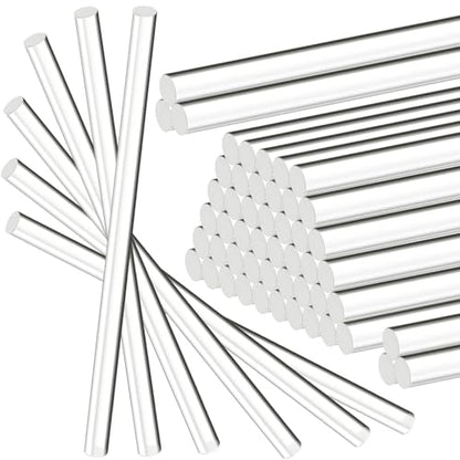 Zopeal 30 Pcs 12" Clear Acrylic Dowel Rod for Craft,0.31'' /8mm Diameter - size: 0.31 Inch (8 mm) Diameter