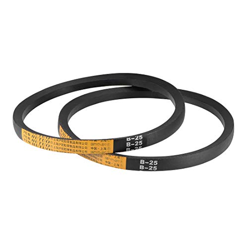 uxcell B25 V-Belts 25" Pitch Length, B-Section Rubber Drive Belt 2pcs - size: 25"