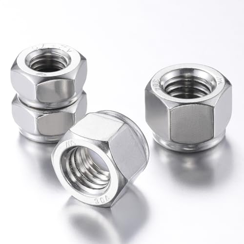 Wensilon(20pcs) 5/16-18 Self Clinching Nuts 304 Stainless Steel Self-Lock Nylon Inserted Hex Lock Nuts - size: 5/16-18