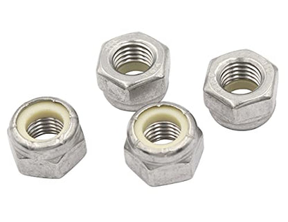 LBY 40pcs Lock Nuts, 5/16-24 Nylon Insert Hex Lock Nuts, 304 Stainless Steel (Silver) - size: 5/16-24