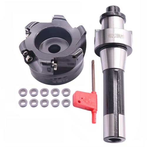 3.15"/80mm Cutting Dia 6 Flute EMR 5R80-27-6T Shell Cutter Set, R8 Arbor