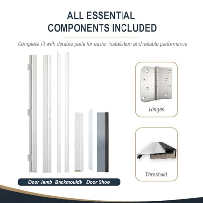 36 x 80 Front Door, Upgraded Fiber-Reinforced Panel, Left Hand Inswing - size: Inswing Left