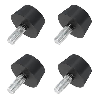 uxcell 4Pcs Rubber Vibration Isolators Mounts Rubber Shock Absorber Mounts, 1.18" x 0.63" Conical Studs with M8 x 20mm Threaded, Silent Block for Air Compressors, Motor, Engines, Black - size: 1.18" x 0.63", M8 x 20mm