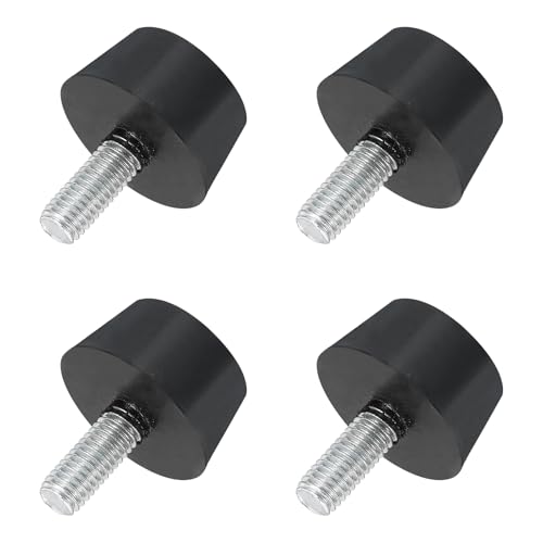 uxcell 4Pcs Rubber Vibration Isolators Mounts Rubber Shock Absorber Mounts, 1.18" x 0.63" Conical Studs with M8 x 20mm Threaded, Silent Block for Air Compressors, Motor, Engines, Black - size: 1.18" x 0.63", M8 x 20mm