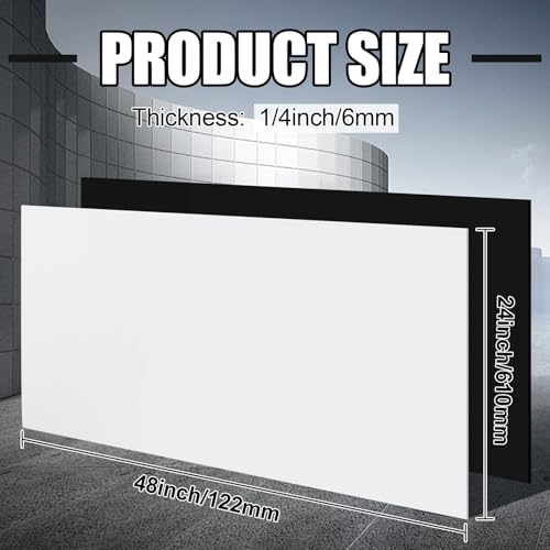 Threehoney 2 Pcs White and Black HDPE Sheet 1/4" Thick 24 x 48 Inch, HDPE Plastic Sheet High Density Polyethylene Board Flexible Solid Plastic Block for DIY Projects Crafts Machining Home