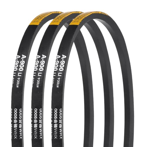 uxcell 3Pcs A900 Rubber V-Belt, 900mm Li x 13mm W x 8mm T, Classic Wrapped - size: A900
