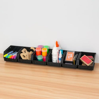 Akro-Mils 30210 AkroBins Plastic Storage Bins, 5"x4"x3", Black, 6-Pack - color: Black, size: 6 Pack