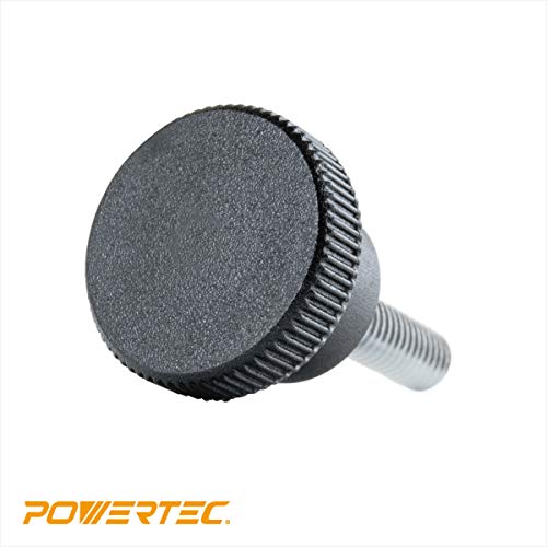POWERTEC 71610 15mm Screw On Round Knobs, Black, M4 x 15mm Male Thread Knurled Knob for Clamping – 10 Pack - style: M4x15, Round