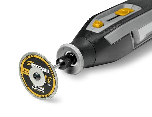 Kutzall 1.5" Diamond, Tile & Masonry Cutting Wheel w/ 1/8" Shaft Mandrel. 25X Longer Life Than Standard Diamond Wheels. High Performance Cutting on Concrete, Brick, Tile, Stone and Ceramics.