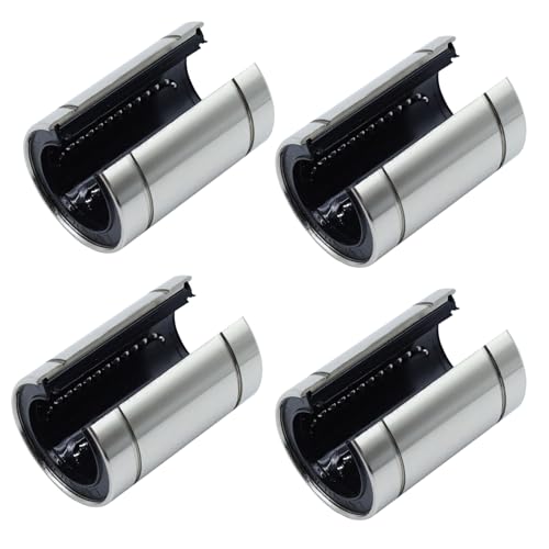 LM16UUOP Linear Ball Bearings Open Type Linear Motion Ball Bearing 16mm Bore Dia, 28mm OD, 37mm Length (Pack:4pcs) - size: 16mm