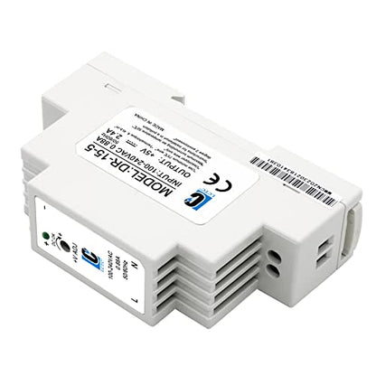 DC 5V Din Rail Slim Switching Power Supply 15W 2.4A(Input:100-240VAC,Output:5VDC,50/60HZ) Adapter Switch Converter (Volts_of_Direct_Current, 5)
